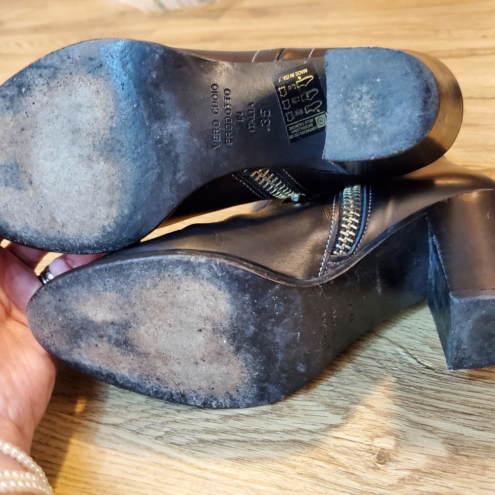 Ann Tuil Champs Elysees black leather booties 35 - Picture 4 of 9